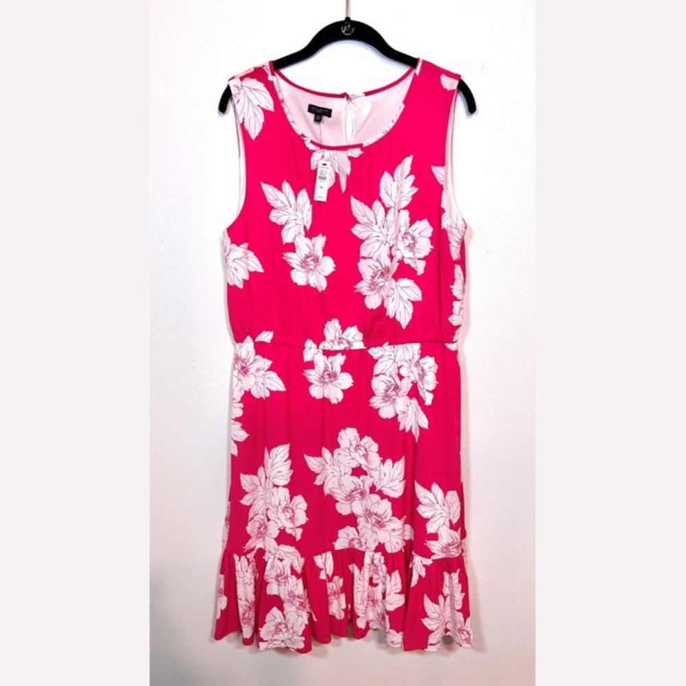 Talbots | Petite Floral Flounce Midi Dress - Size 16P NEW WITH TAGS